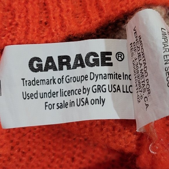 Garage Rugby Stripe Long Sleeve Sweater, Orange & Tan, Lg , Good Used Condition - Picture 13 of 13